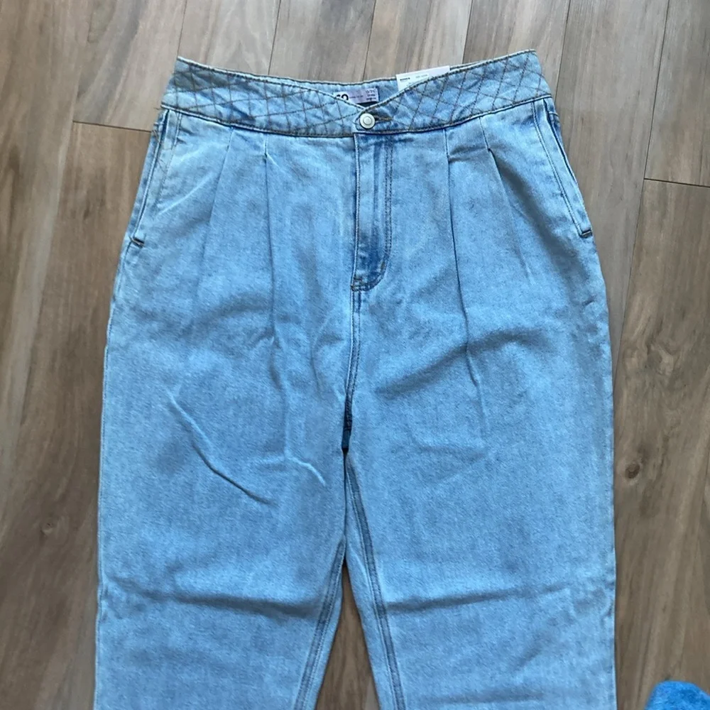 So Super high rise straight woven denim jean pant quilted design waistband 13 31 - Picture 7 of 16